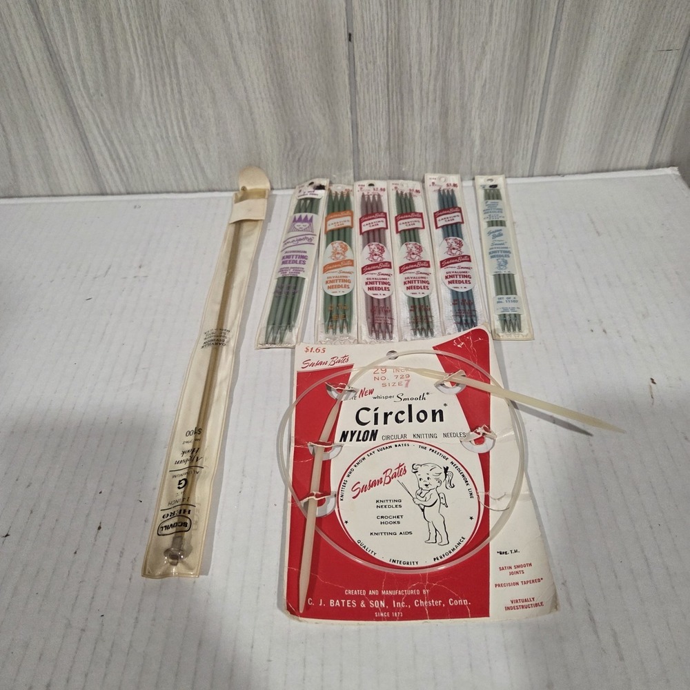 Vintage Lot Susan Bates Knitting Needles New